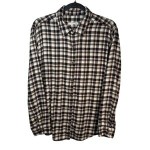 Copper Key Super Soft Plaid Button Down W Shirt M Cotton Blend Grunge Cabincore